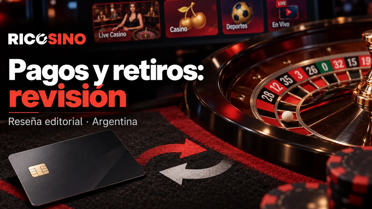 Ilustración editorial con una tarjeta de pago sin marca, el borde de una ruleta y flechas de transferencia